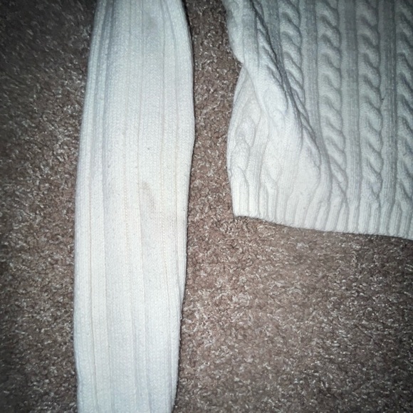 white Cropped Sweater Top - Picture 2 of 3